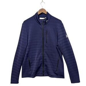 KJUS Mens Size 52 (L) Colton Midlayer‎ Full-Zip High Neck Jacket in Atlanta Blue